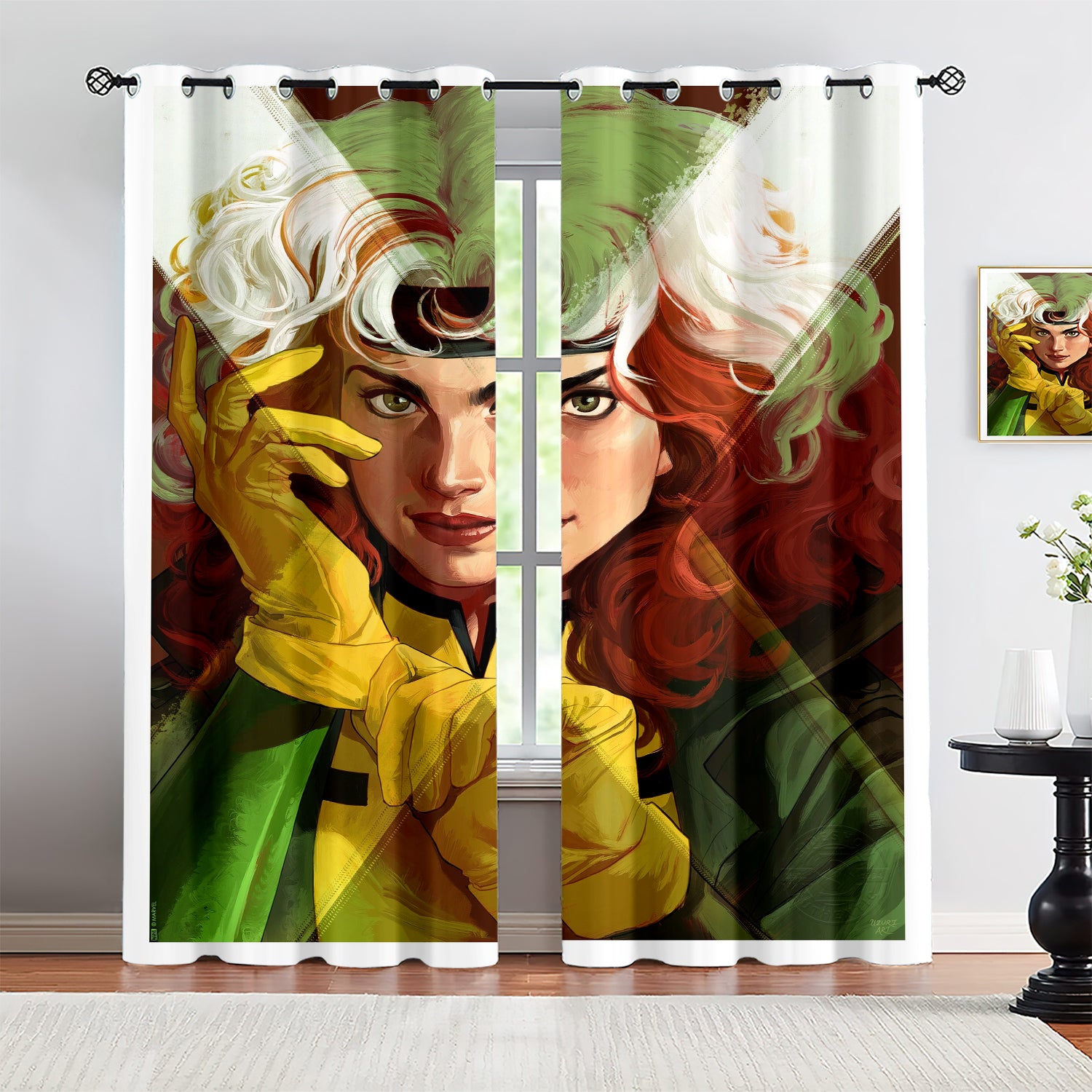 Marvel Rivals Rogue Blackout Curtains Drapes For Window Treatment Set
