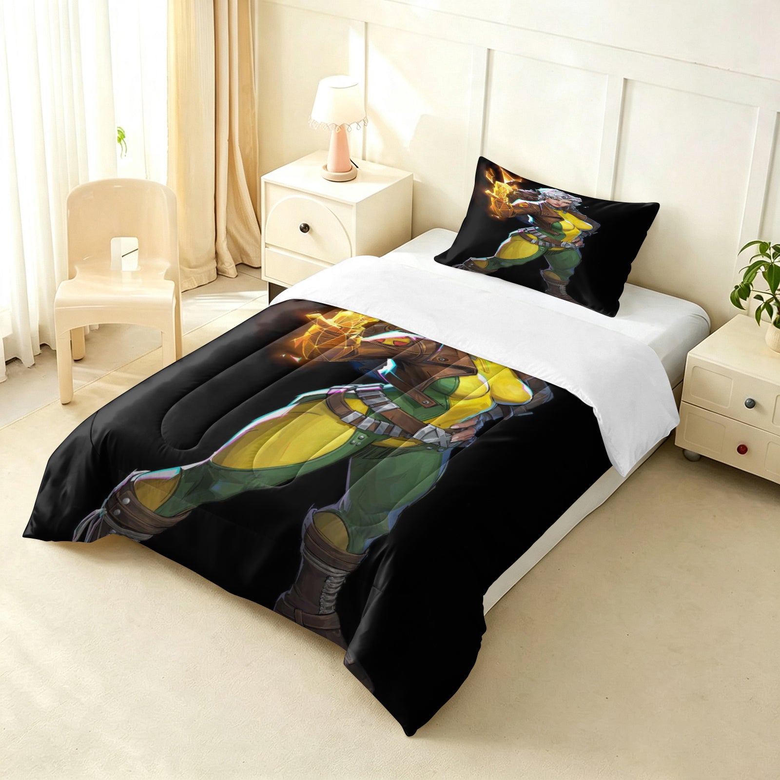 ‌Marvel Rivals Rogue Comforter Pillowcase Sets Blanket All Season Reversible Quilted Duvet