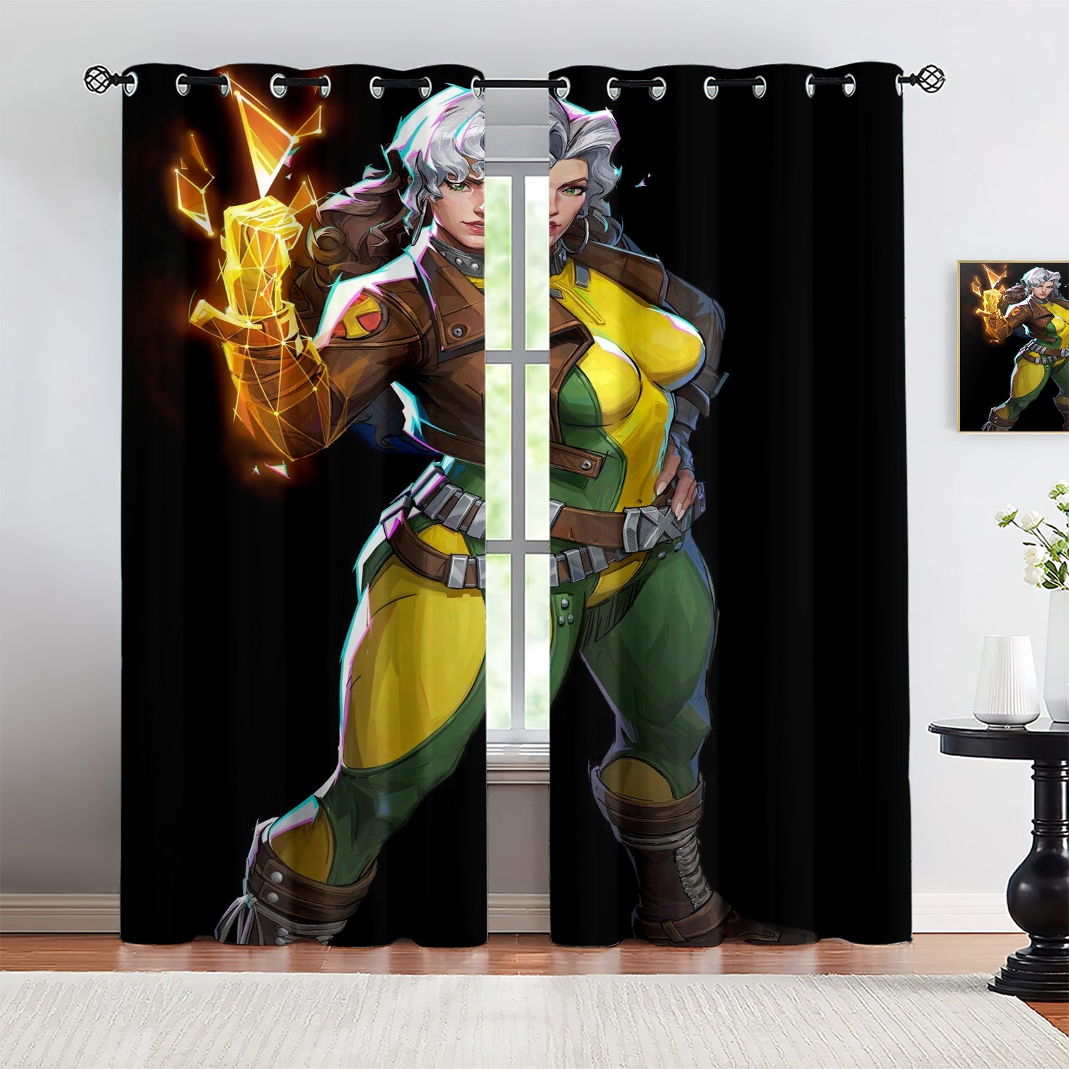 Marvel Rivals Rogue Blackout Curtains Drapes For Window Treatment Set