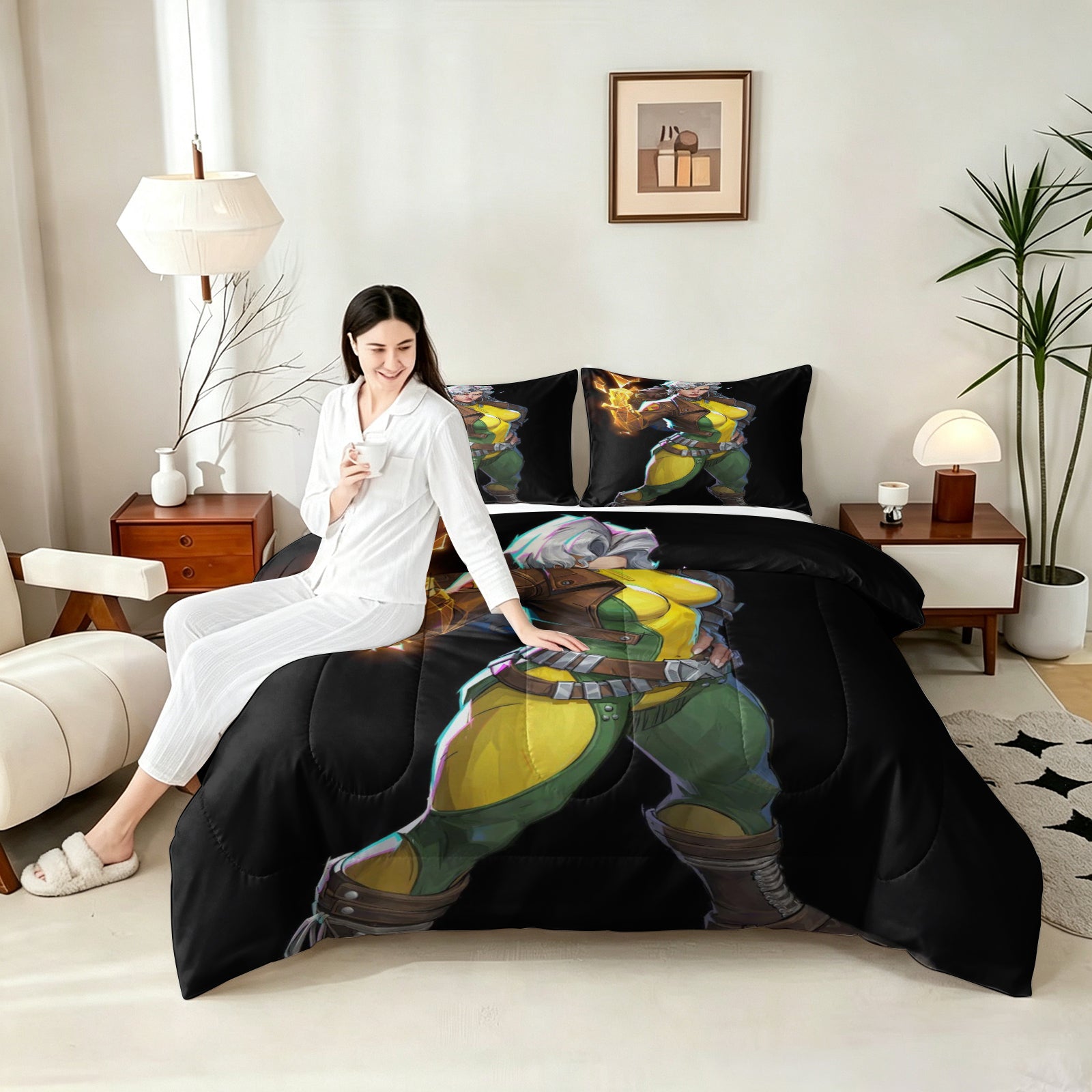 ‌Marvel Rivals Rogue Comforter Pillowcase Sets Blanket All Season Reversible Quilted Duvet