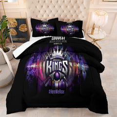 Sacramento Kings Basketball Comforter Pillowcase Sets Blanket All Season Reversible Quilted Duvet