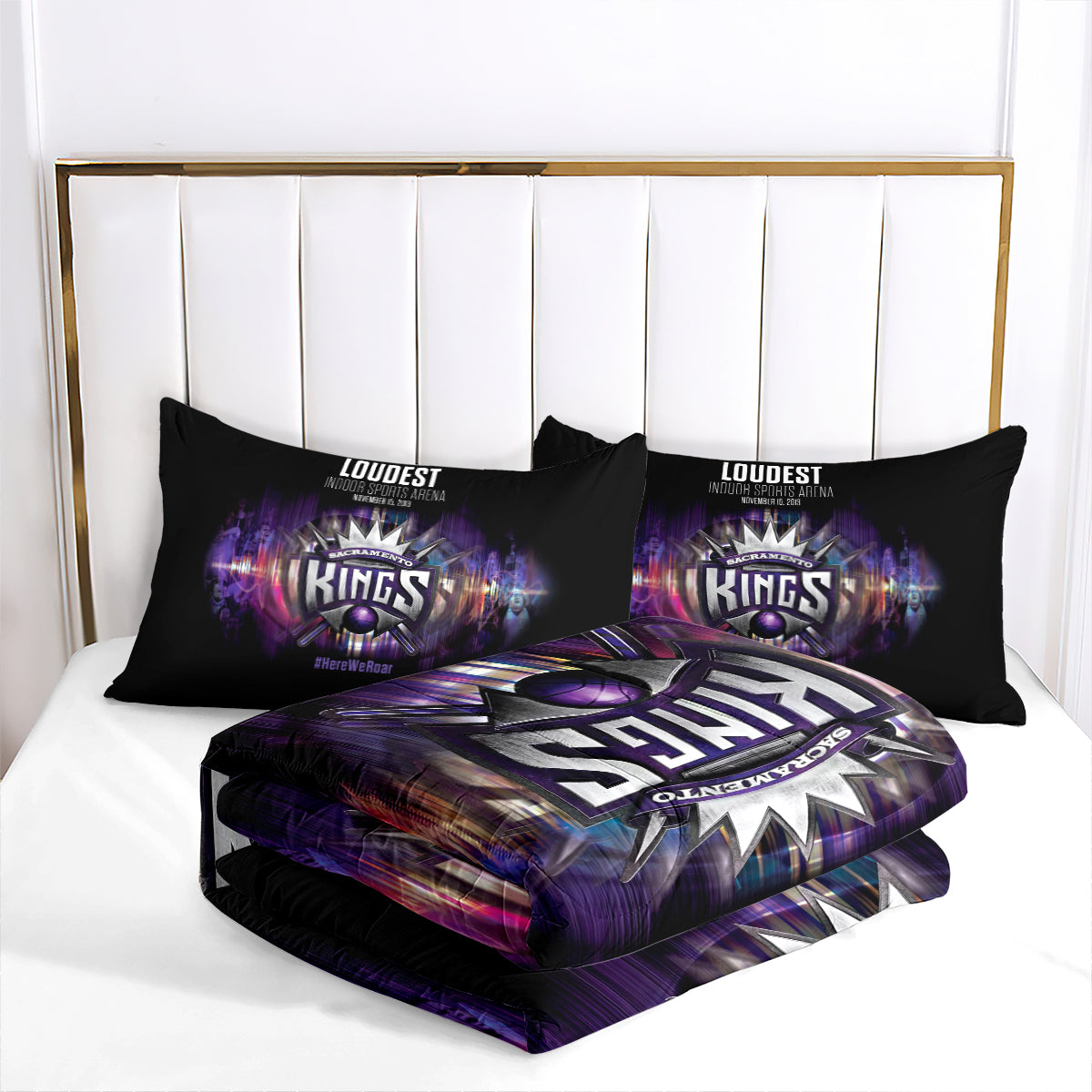 Sacramento Kings Basketball Comforter Pillowcase Sets Blanket All Season Reversible Quilted Duvet