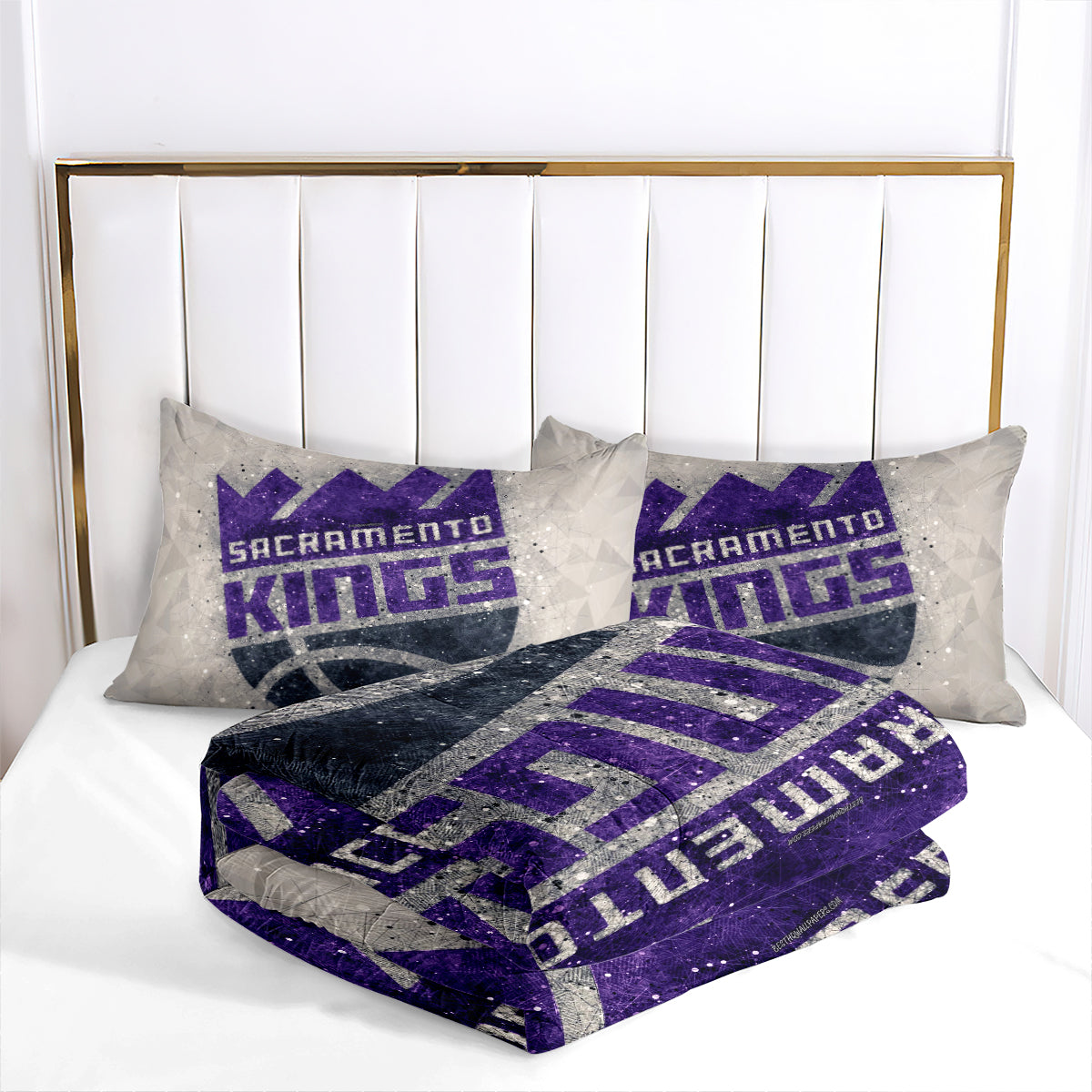 Sacramento Kings Basketball Comforter Pillowcase Sets Blanket All Season Reversible Quilted Duvet