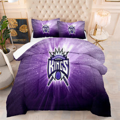 Sacramento Kings Basketball Comforter Pillowcase Sets Blanket All Season Reversible Quilted Duvet