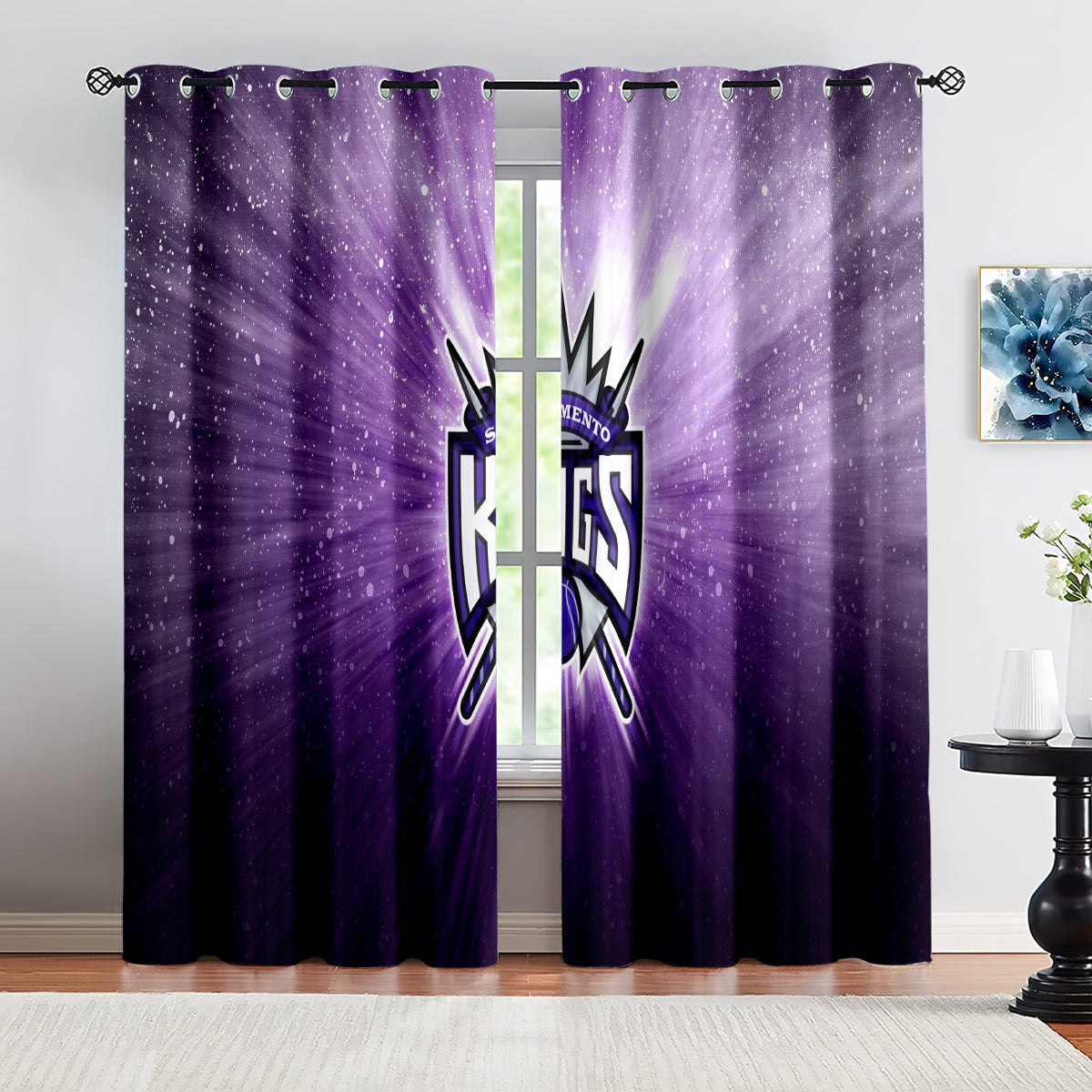 Sacramento Basketball Kings Blackout Curtains Drapes For Window Treatment Set