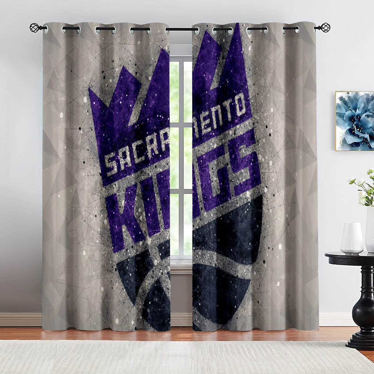 Sacramento Basketball Kings Blackout Curtains Drapes For Window Treatment Set