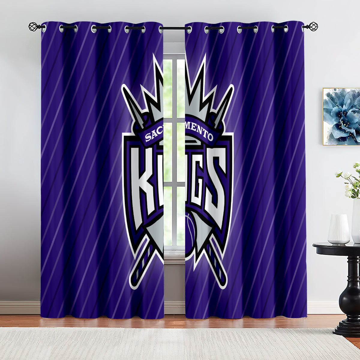 Sacramento Basketball Kings Blackout Curtains Drapes For Window Treatment Set