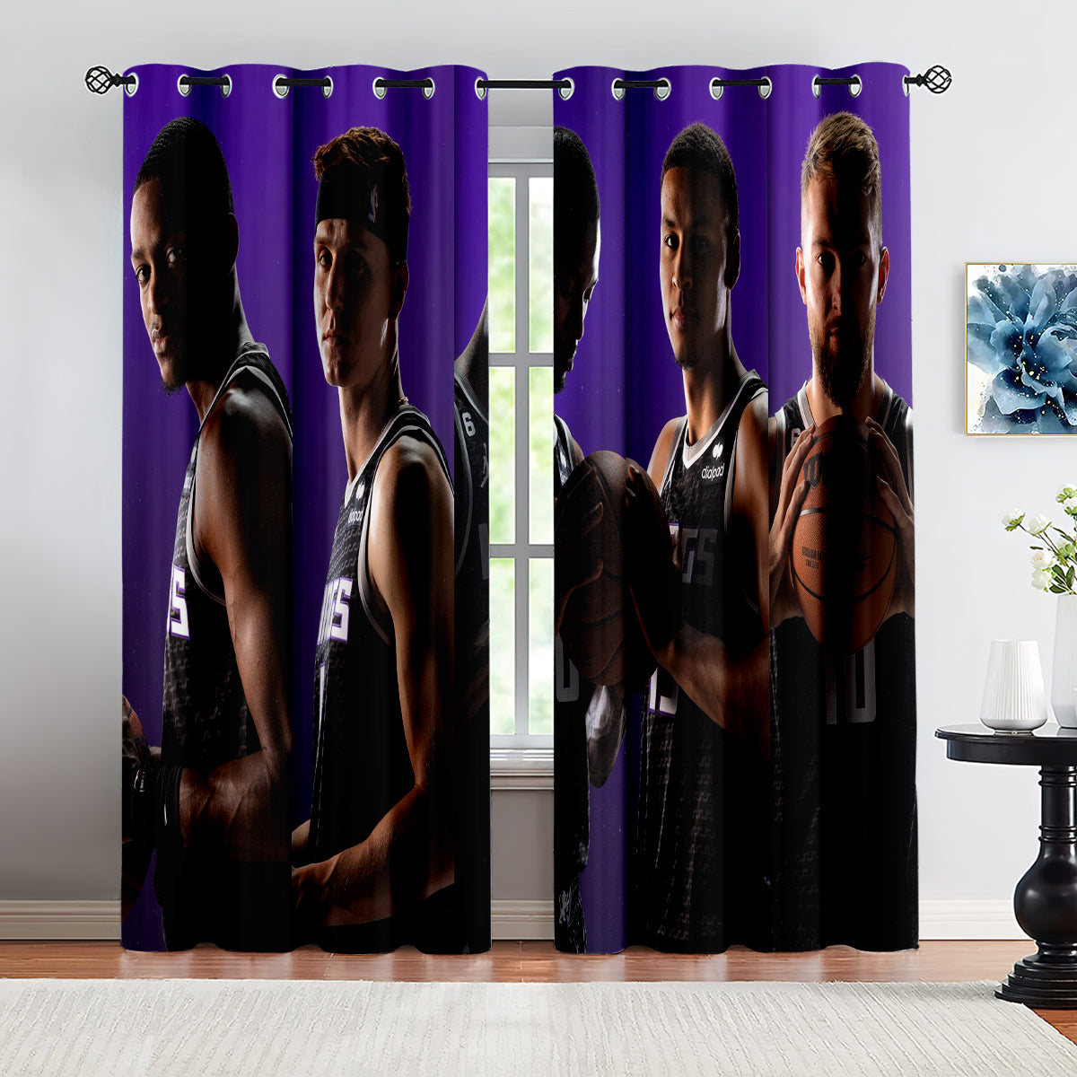 Sacramento Basketball Kings Blackout Curtains Drapes For Window Treatment Set