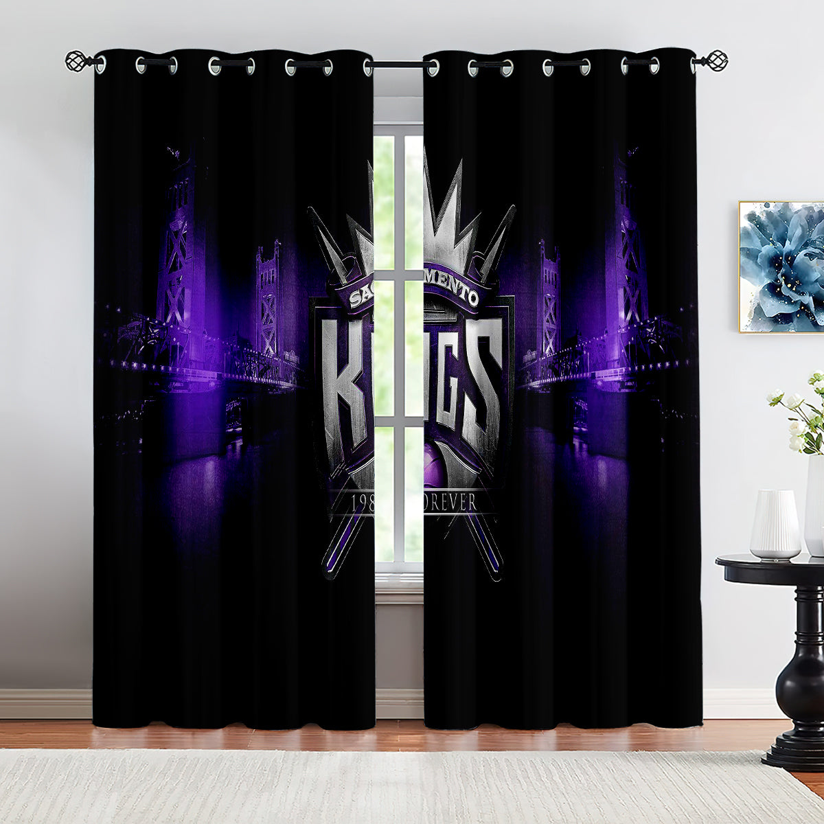 Sacramento Basketball Kings Blackout Curtains Drapes For Window Treatment Set