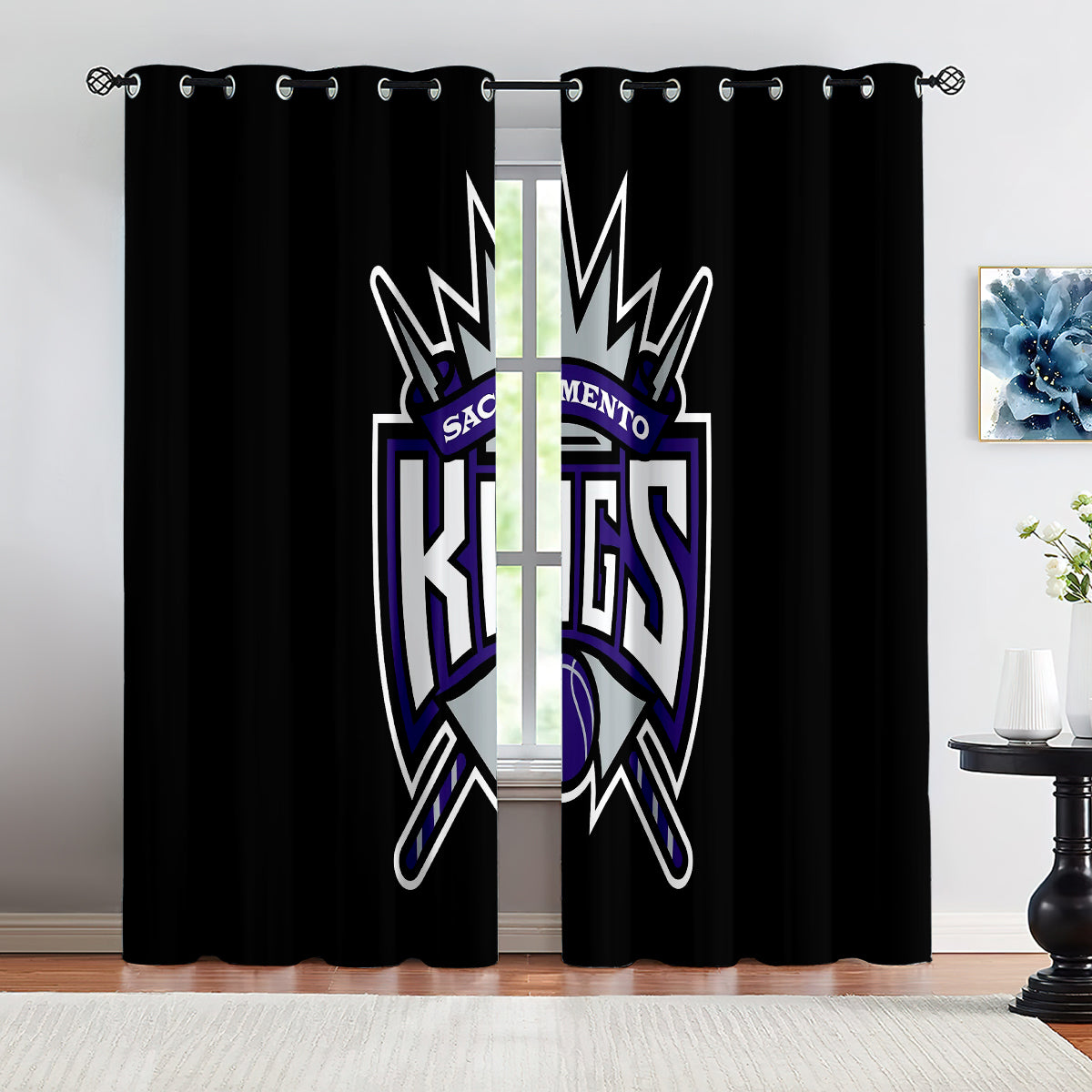 Sacramento Basketball Kings Blackout Curtains Drapes For Window Treatment Set