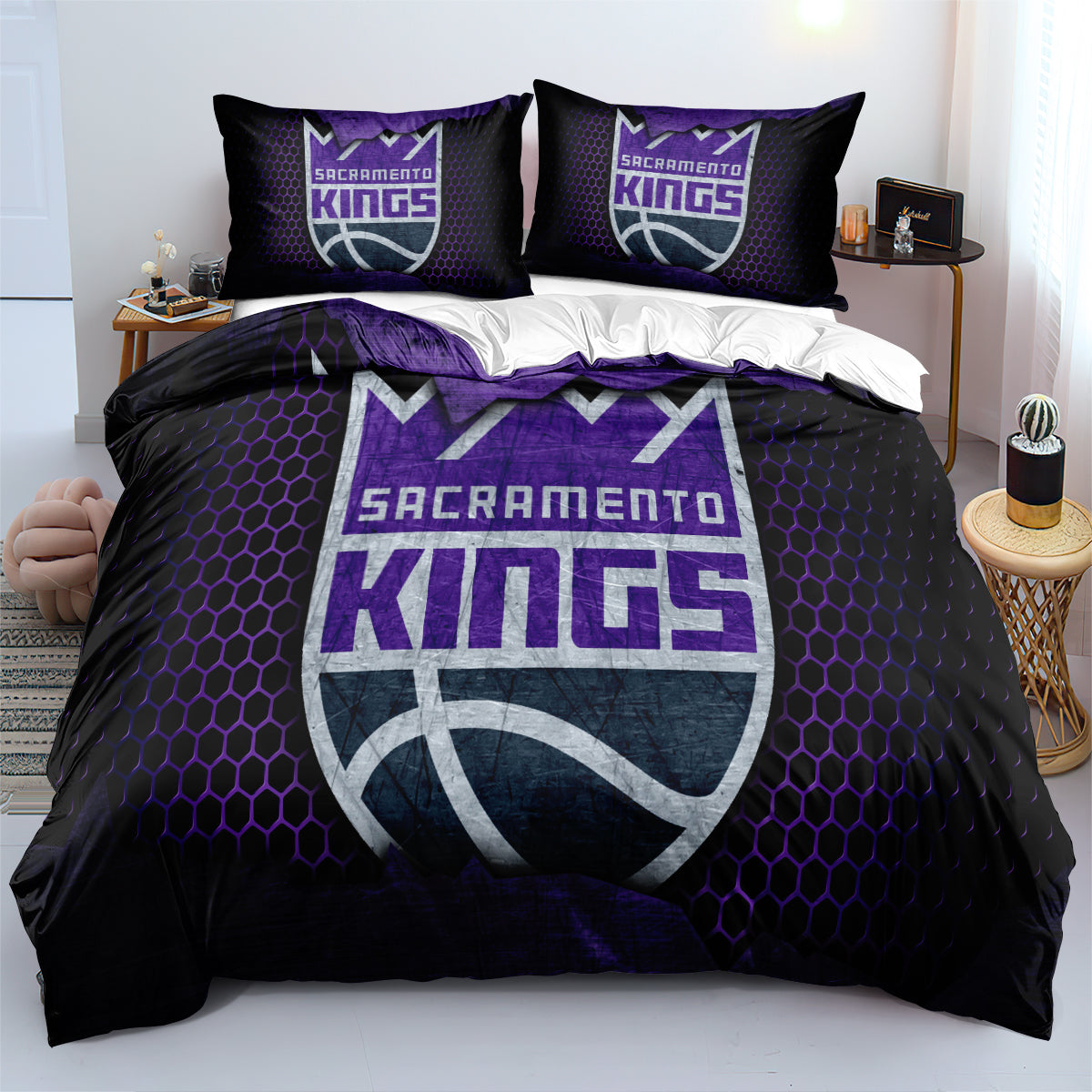 Sacramento Basketball Kings Bedding Set Quilt Cover Without Filler