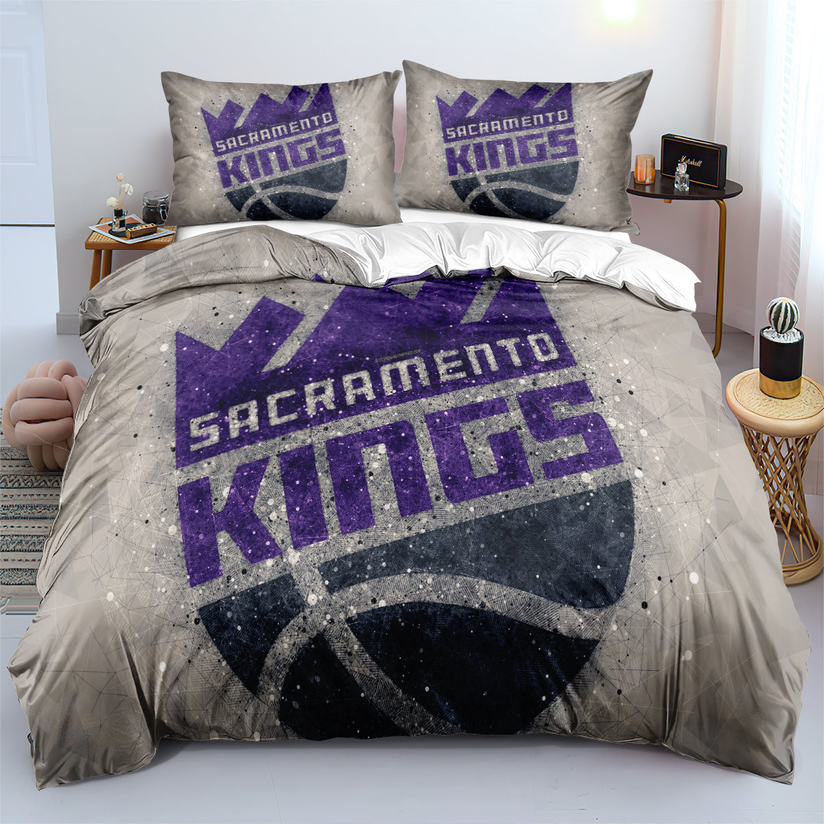 Sacramento Basketball Kings Bedding Set Quilt Cover Without Filler