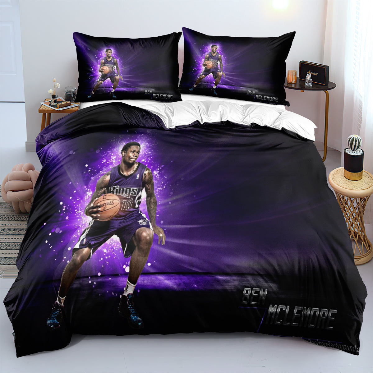 Sacramento Basketball Kings Bedding Set Quilt Cover Without Filler