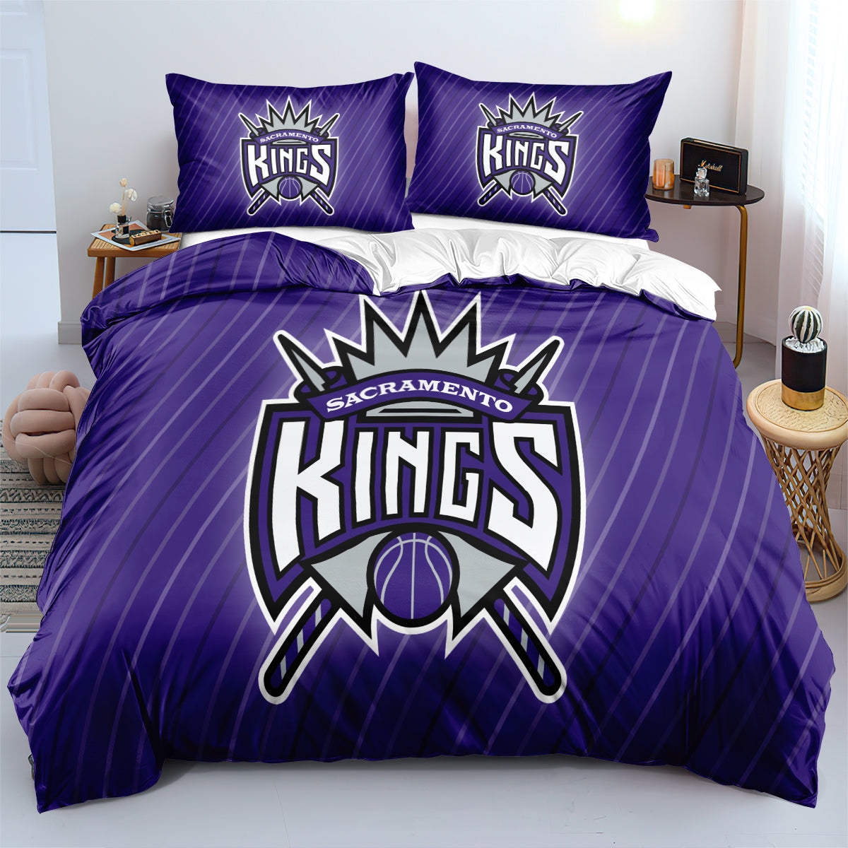 Sacramento Basketball Kings Bedding Set Quilt Cover Without Filler