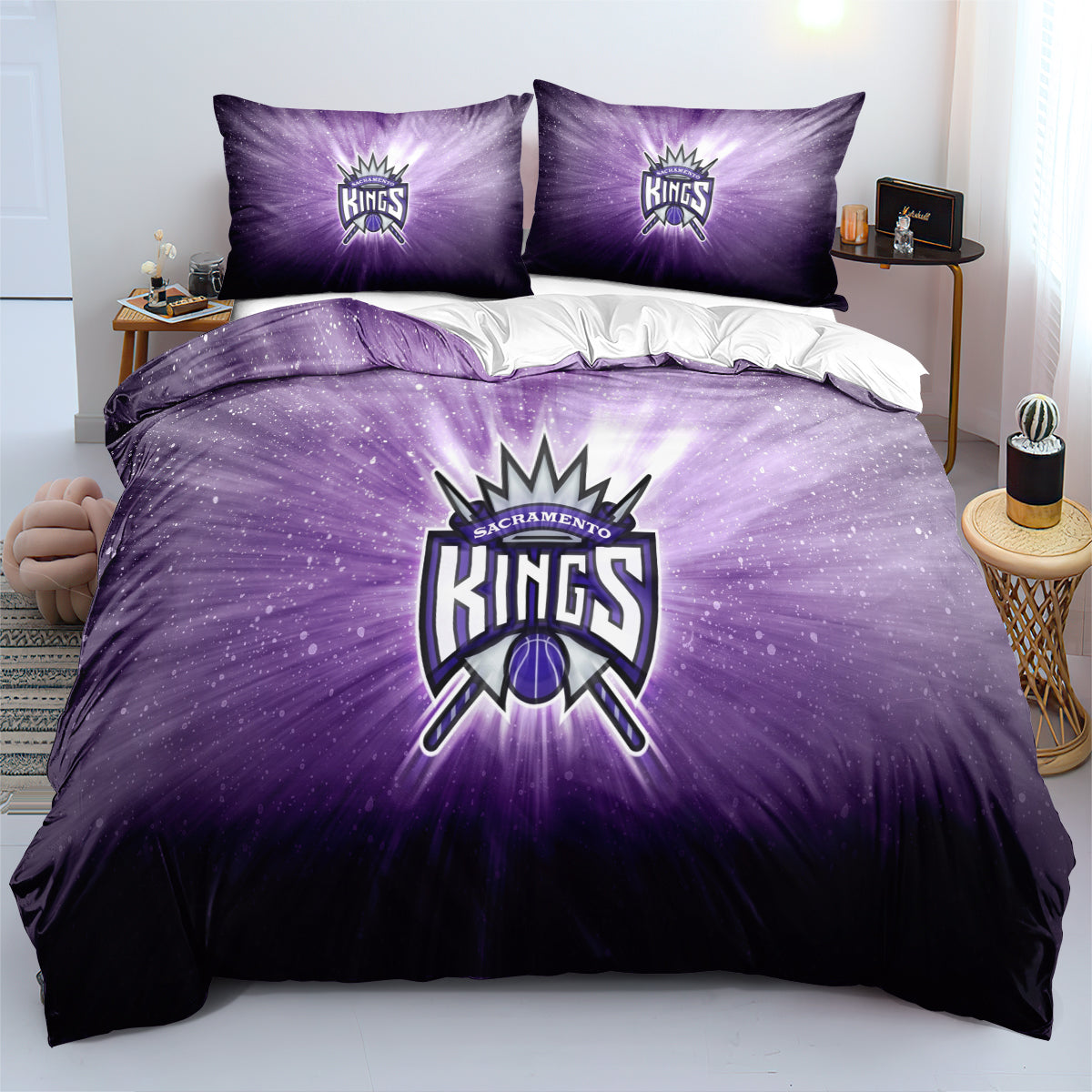 Sacramento Basketball Kings Bedding Set Quilt Cover Without Filler