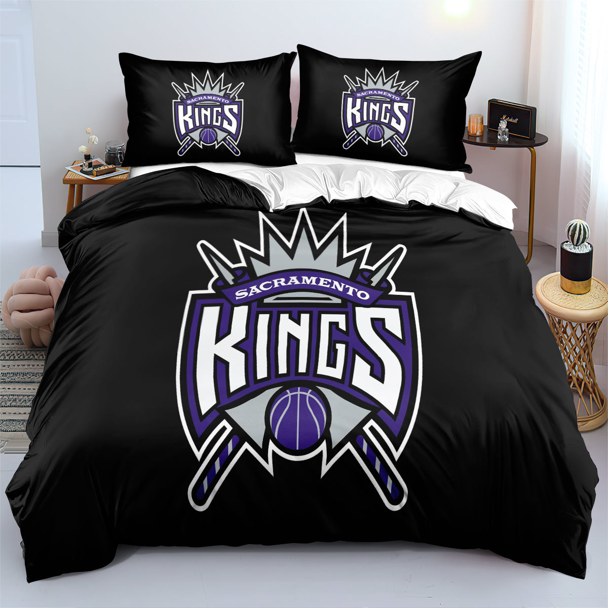 Sacramento Basketball Kings Bedding Set Quilt Cover Without Filler