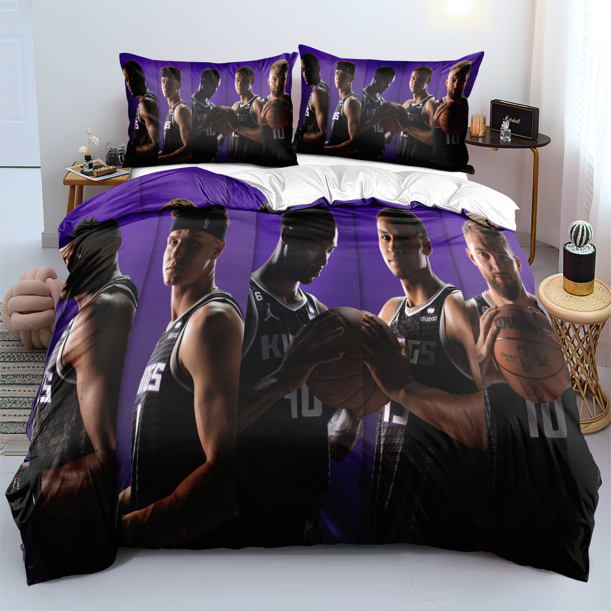 Sacramento Basketball Kings Bedding Set Quilt Cover Without Filler