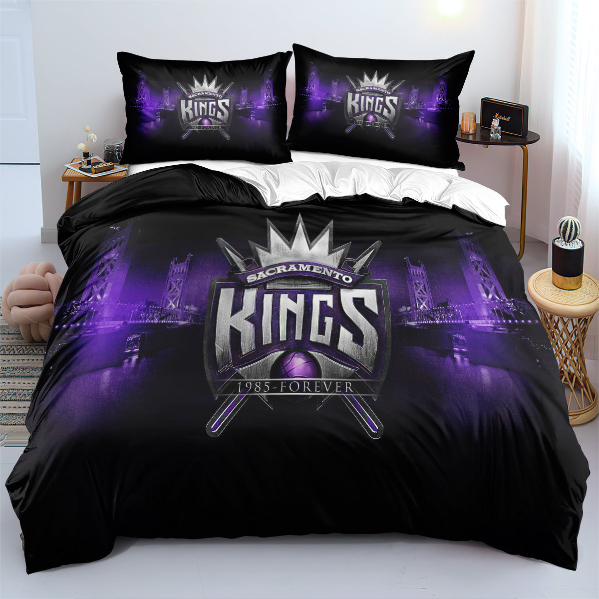 Sacramento Basketball Kings Bedding Set Quilt Cover Without Filler