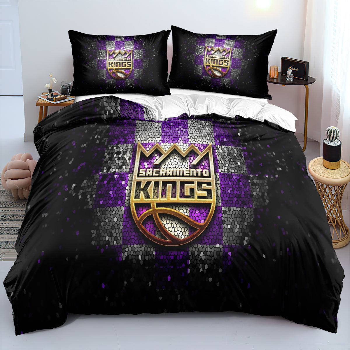 Sacramento Basketball Kings Bedding Set Quilt Cover Without Filler