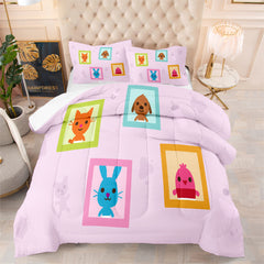 Sago Mini Friends Comforter Pillowcase Sets Blanket All Season Reversible Quilted Duvet