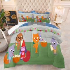 Sago Mini Friends Comforter Pillowcase Sets Blanket All Season Reversible Quilted Duvet