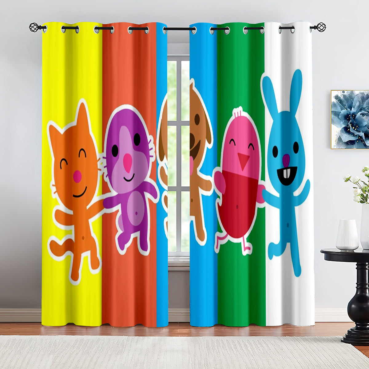 Sago Mini Friends Blackout Curtains Drapes for Window Treatment Set