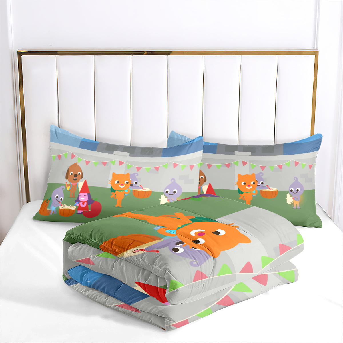 Sago Mini Friends Comforter Pillowcase Sets Blanket All Season Reversible Quilted Duvet