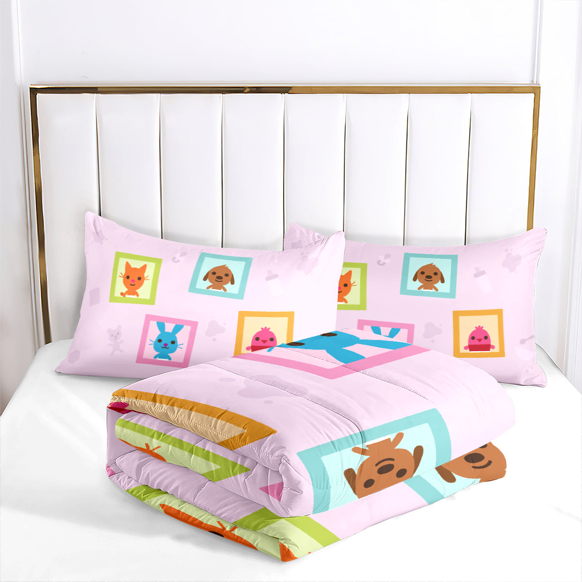 Sago Mini Friends Comforter Pillowcase Sets Blanket All Season Reversible Quilted Duvet