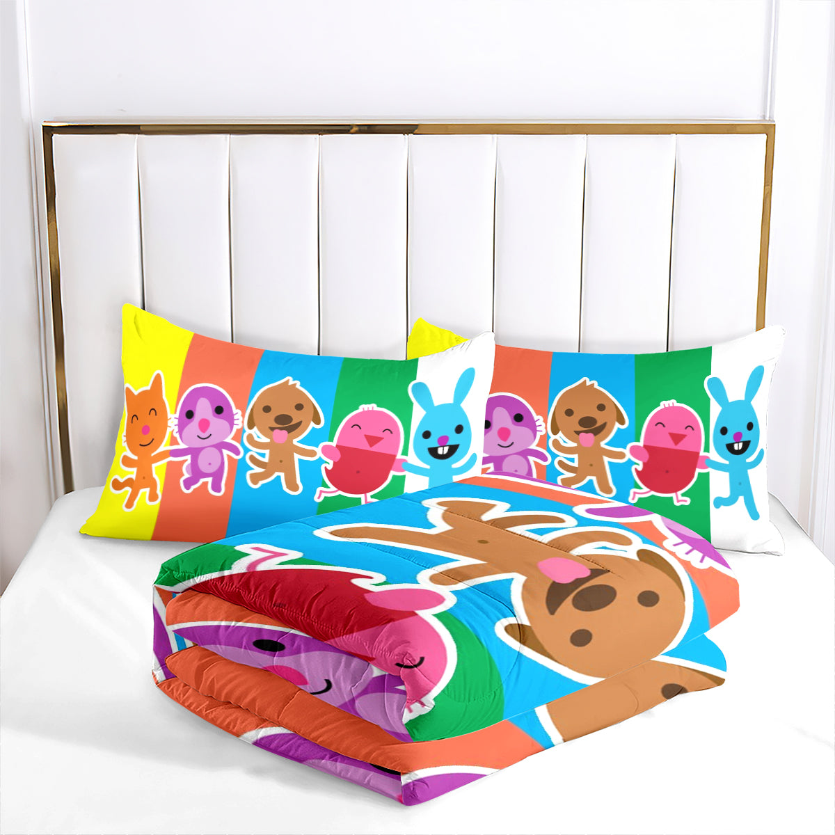 Sago Mini Friends Comforter Pillowcase Sets Blanket All Season Reversible Quilted Duvet