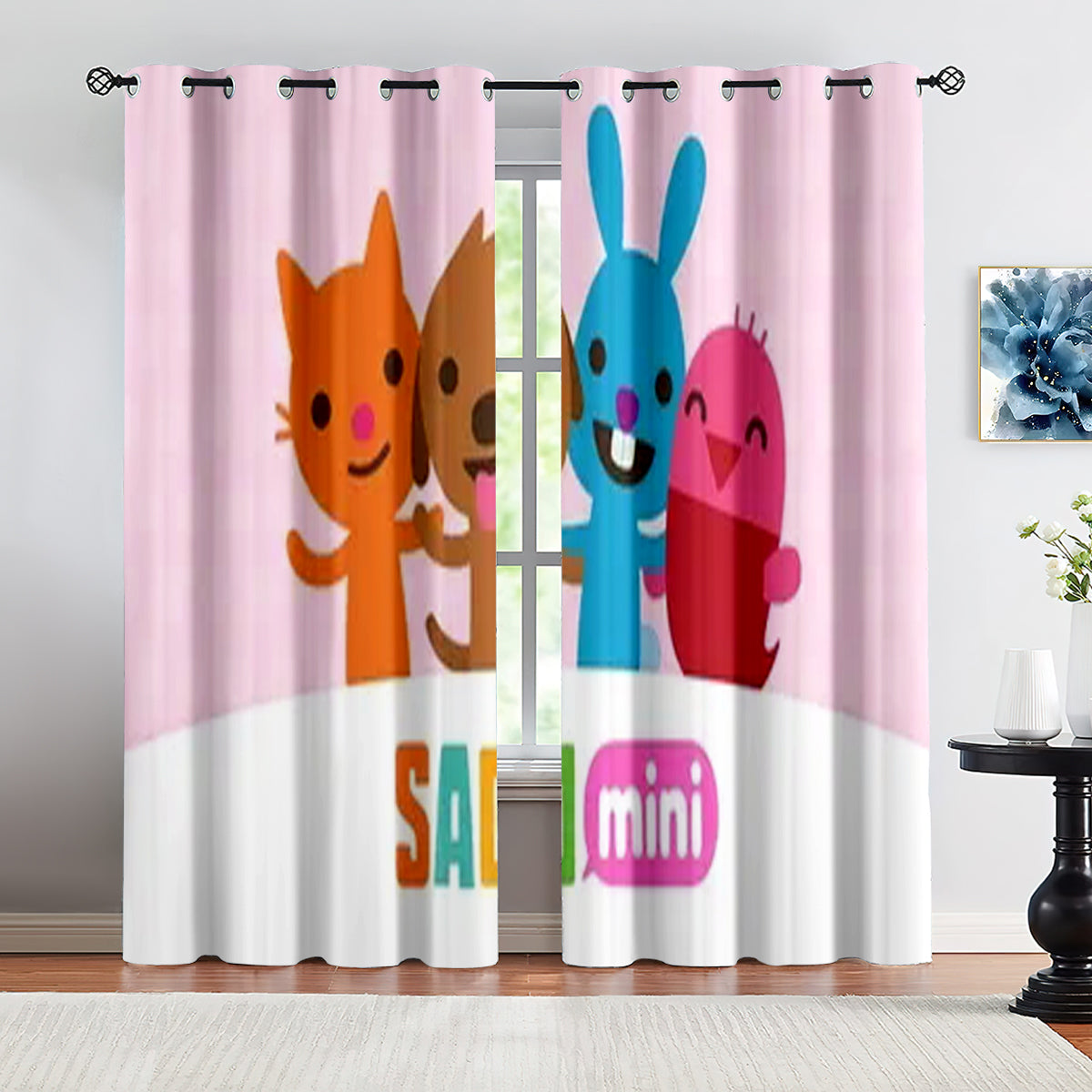 Sago Mini Friends Blackout Curtains Drapes for Window Treatment Set