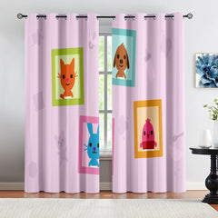 Sago Mini Friends Blackout Curtains Drapes for Window Treatment Set