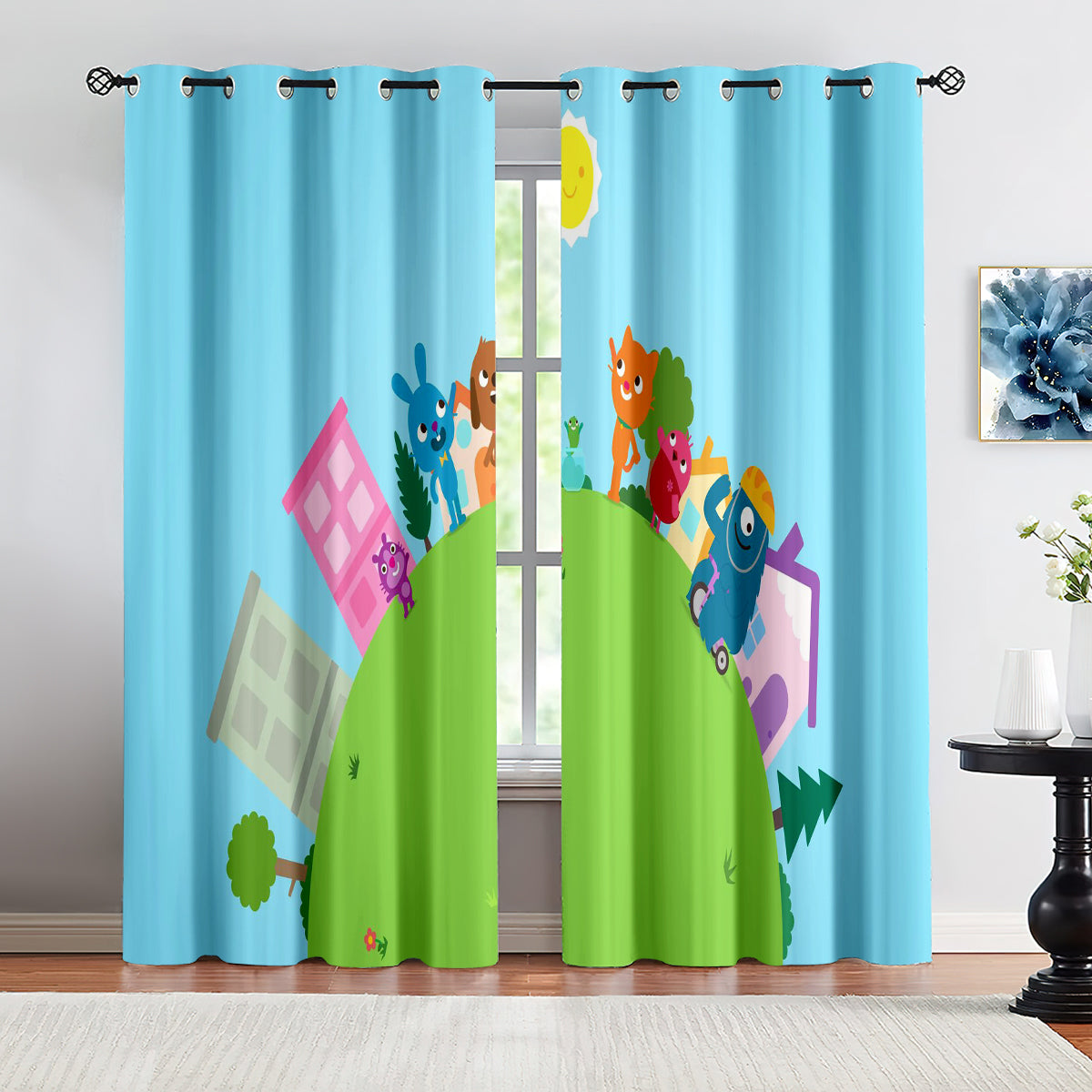 Sago Mini Friends Blackout Curtains Drapes for Window Treatment Set