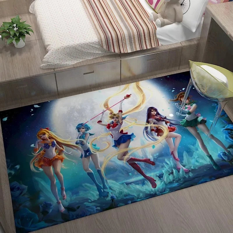 Sailor Moon Carpet Living Room Bedroom Sofa Mat Door Mat Kitchen Bathroom Rugs