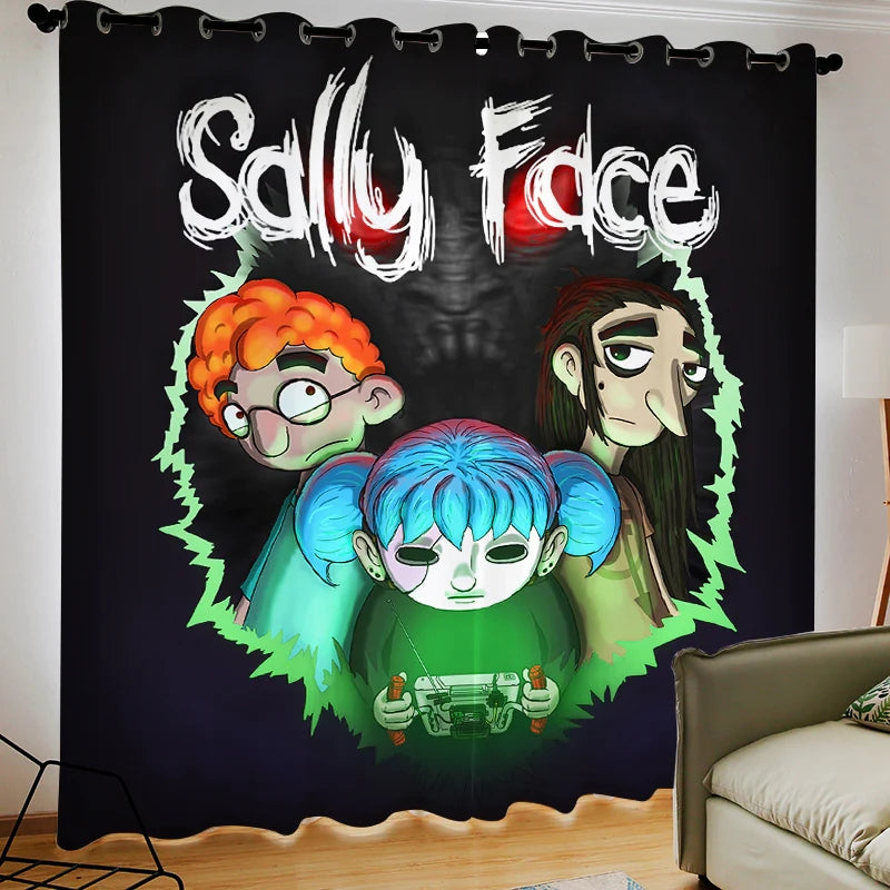 Sally Face  Blackout Curtain for Living Room Bedroom Window Treatment