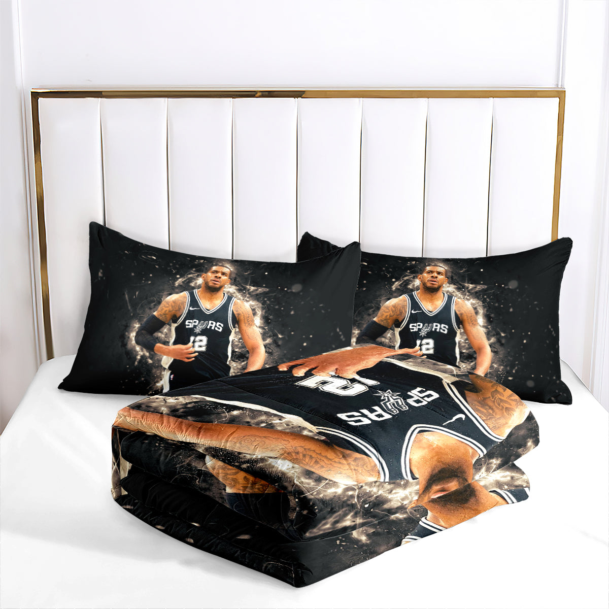 San Antonio Spurs Basketball Comforter Pillowcase Sets Blanket All Season Reversible Quilted Duvet