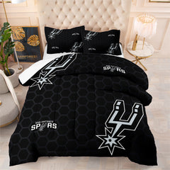 San Antonio Spurs Basketball Comforter Pillowcase Sets Blanket All Season Reversible Quilted Duvet