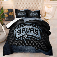 San Antonio Spurs Basketball Comforter Pillowcase Sets Blanket All Season Reversible Quilted Duvet