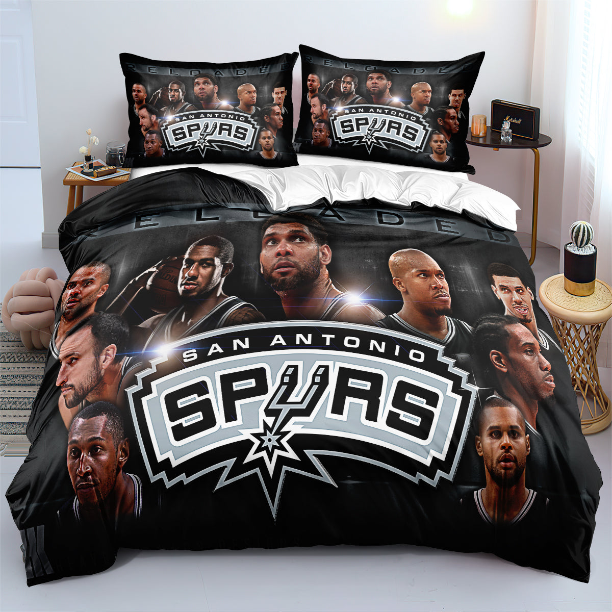 San Antonio Basketball Spurs Bedding Set Quilt Cover Without Filler