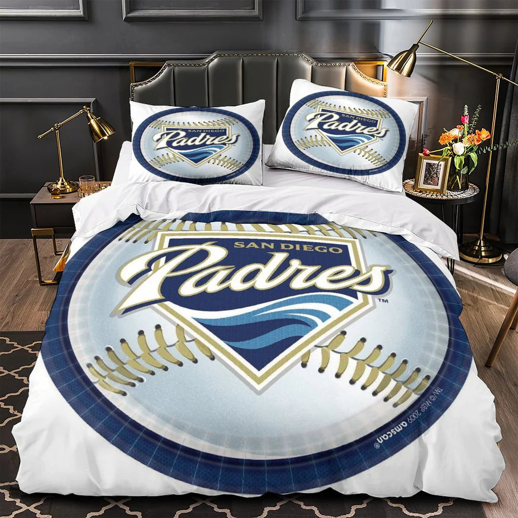 San Diego Padres Duvet Cover Quilt Case Pillowcase Bedding Set Without Filler