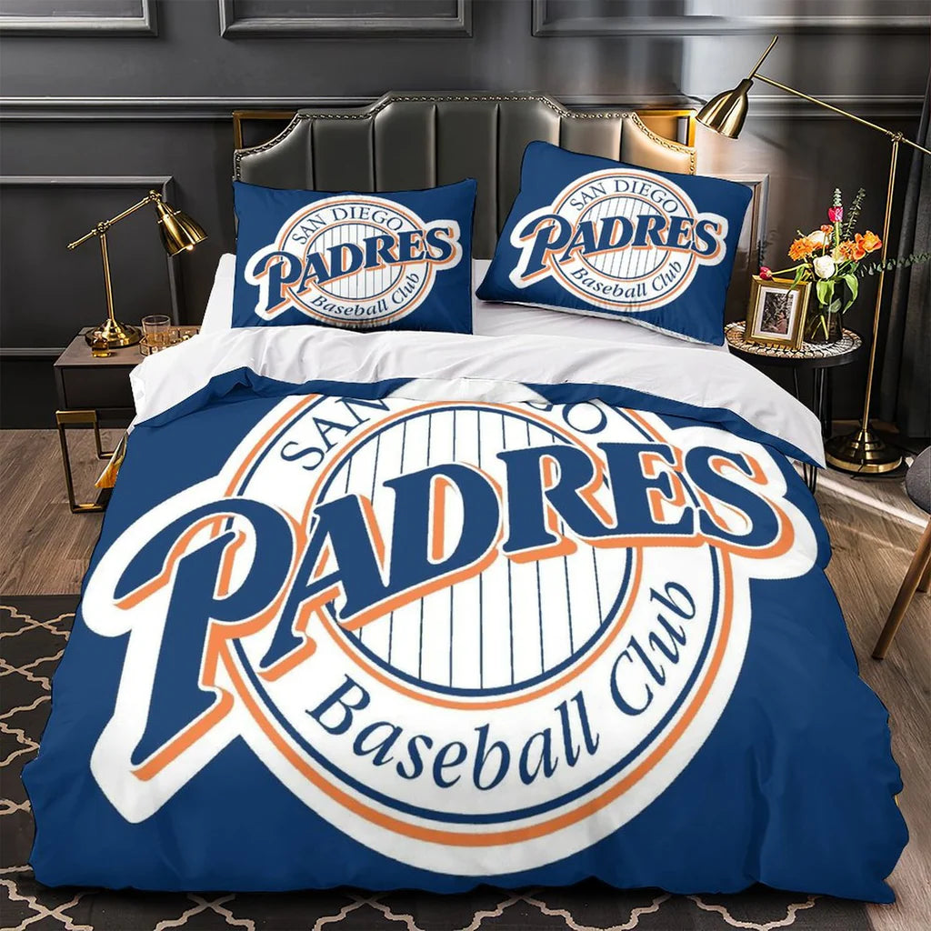 San Diego Padres Duvet Cover Quilt Case Pillowcase Bedding Set Without Filler