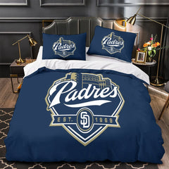 San Diego Padres Duvet Cover Quilt Case Pillowcase Bedding Set Without Filler