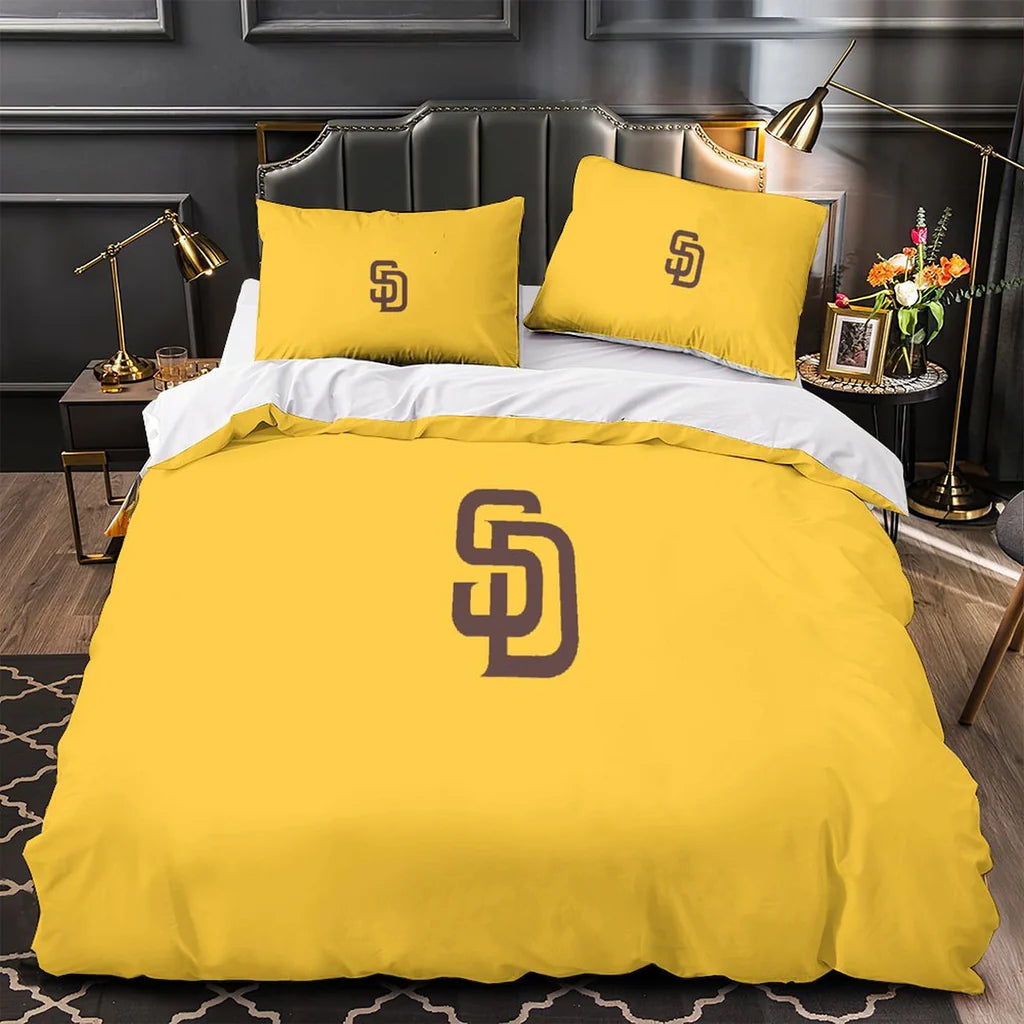 San Diego Padres Duvet Cover Quilt Case Pillowcase Bedding Set Without Filler