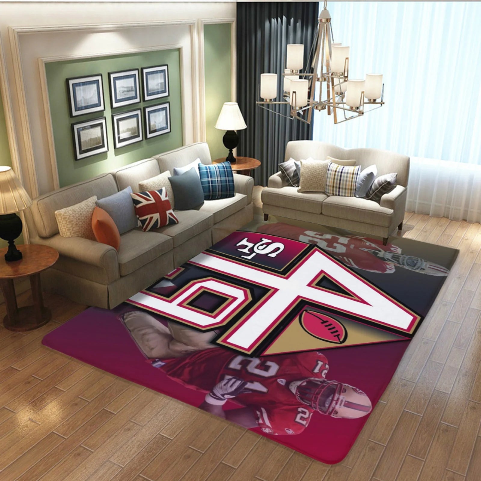 San Francisco 49ers Football Team Carpet Living Room Bedroom Mats Kitchen Bathroom Rugs