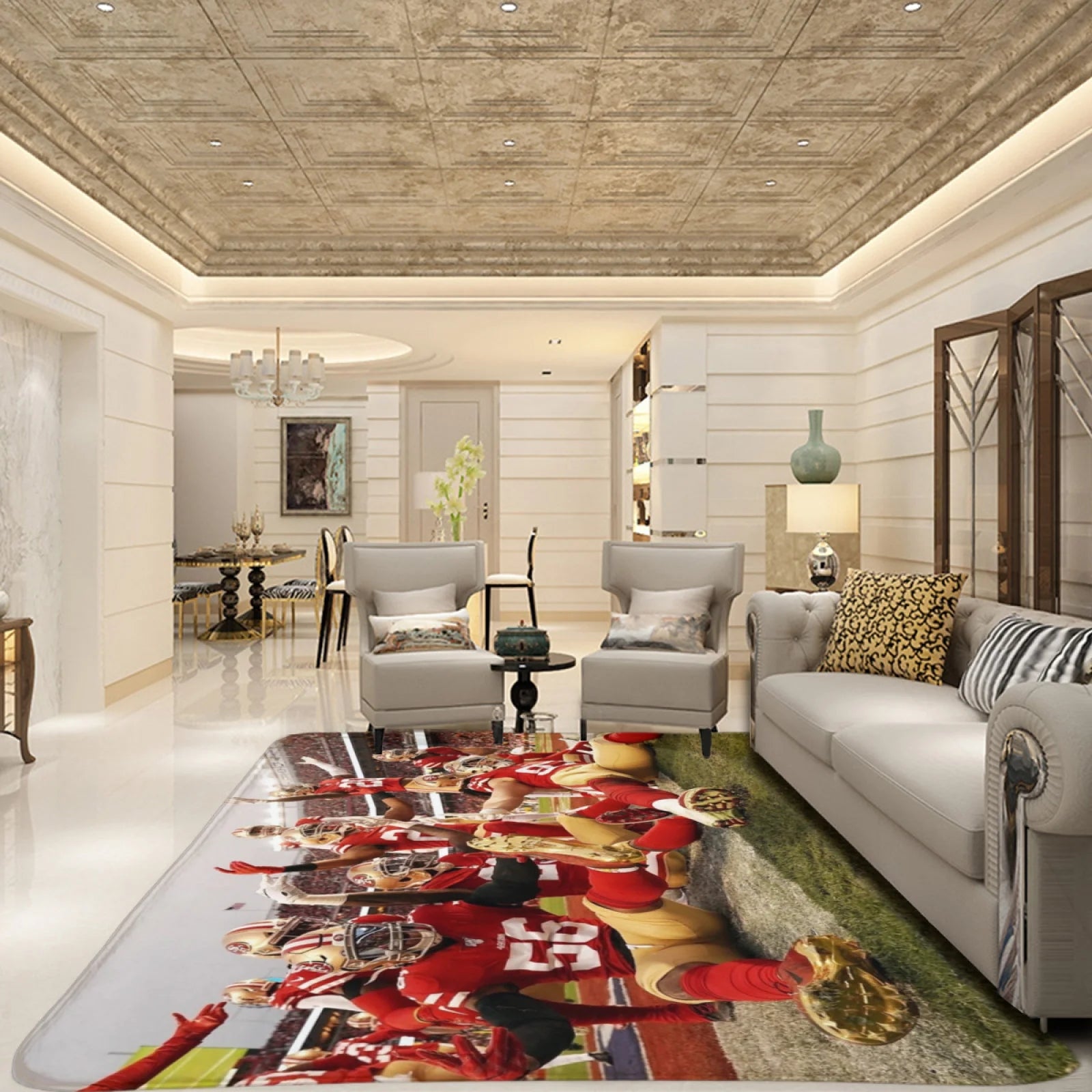 San Francisco 49ers Football Team Carpet Living Room Bedroom Mats Kitchen Bathroom Rugs