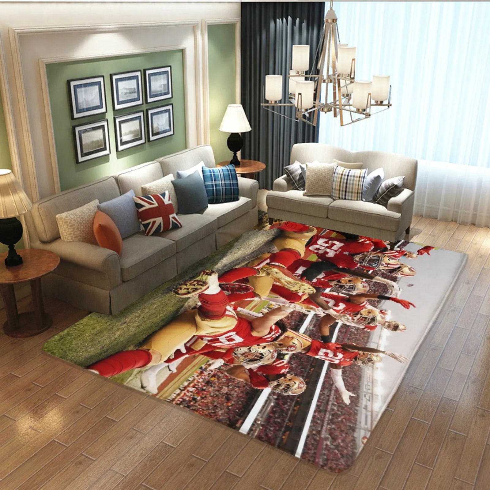 San Francisco 49ers Football Team Carpet Living Room Bedroom Mats Kitchen Bathroom Rugs