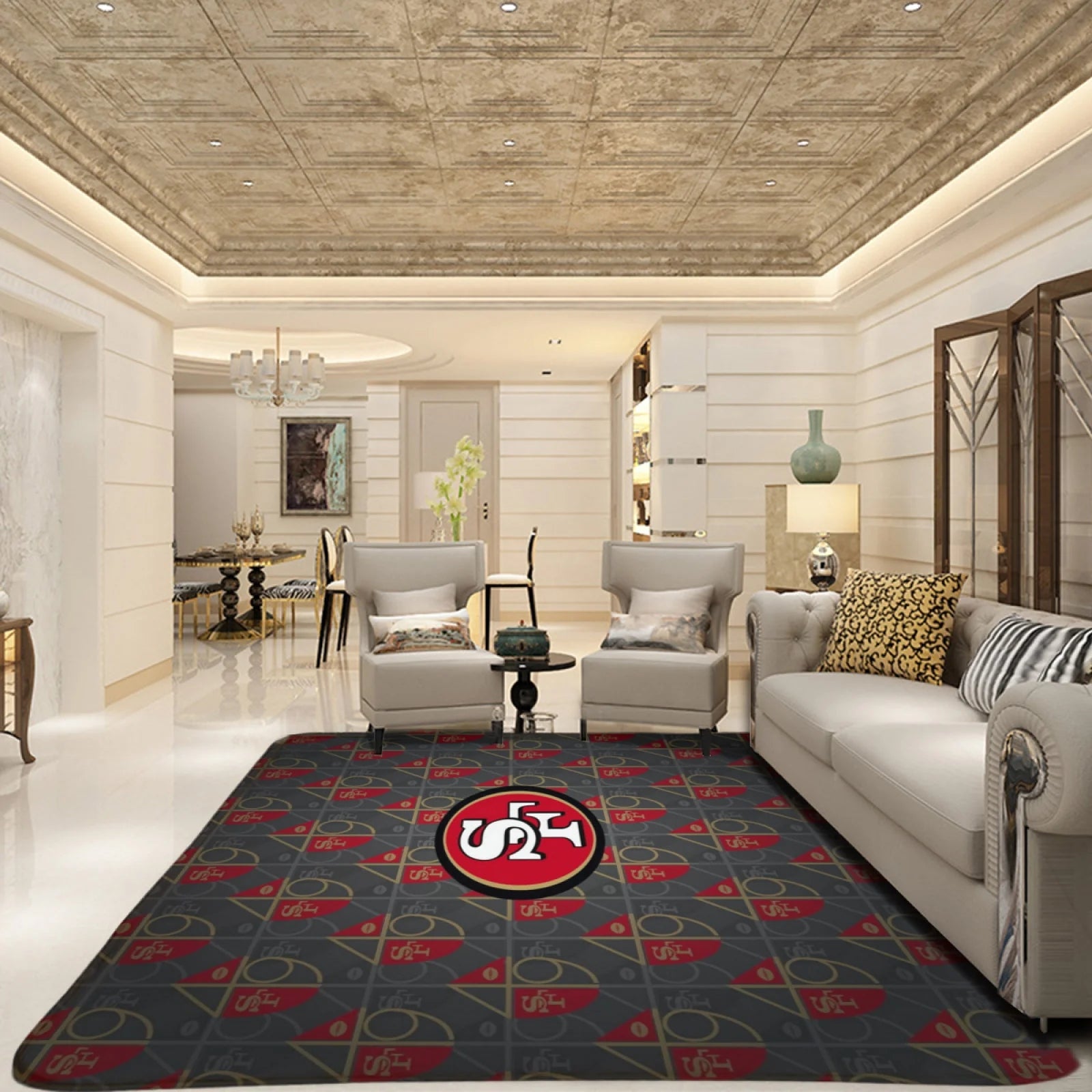 San Francisco 49ers Football Team Carpet Living Room Bedroom Mats Kitchen Bathroom Rugs