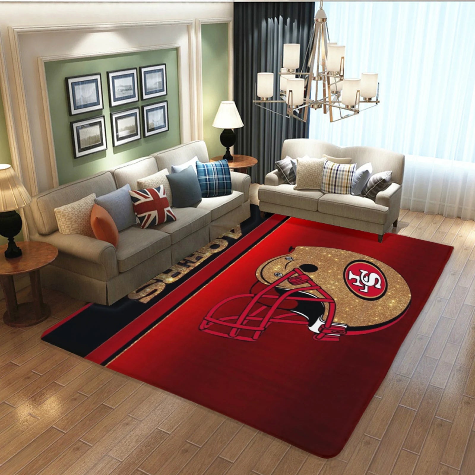 San Francisco 49ers Football Team Carpet Living Room Bedroom Mats Kitchen Bathroom Rugs