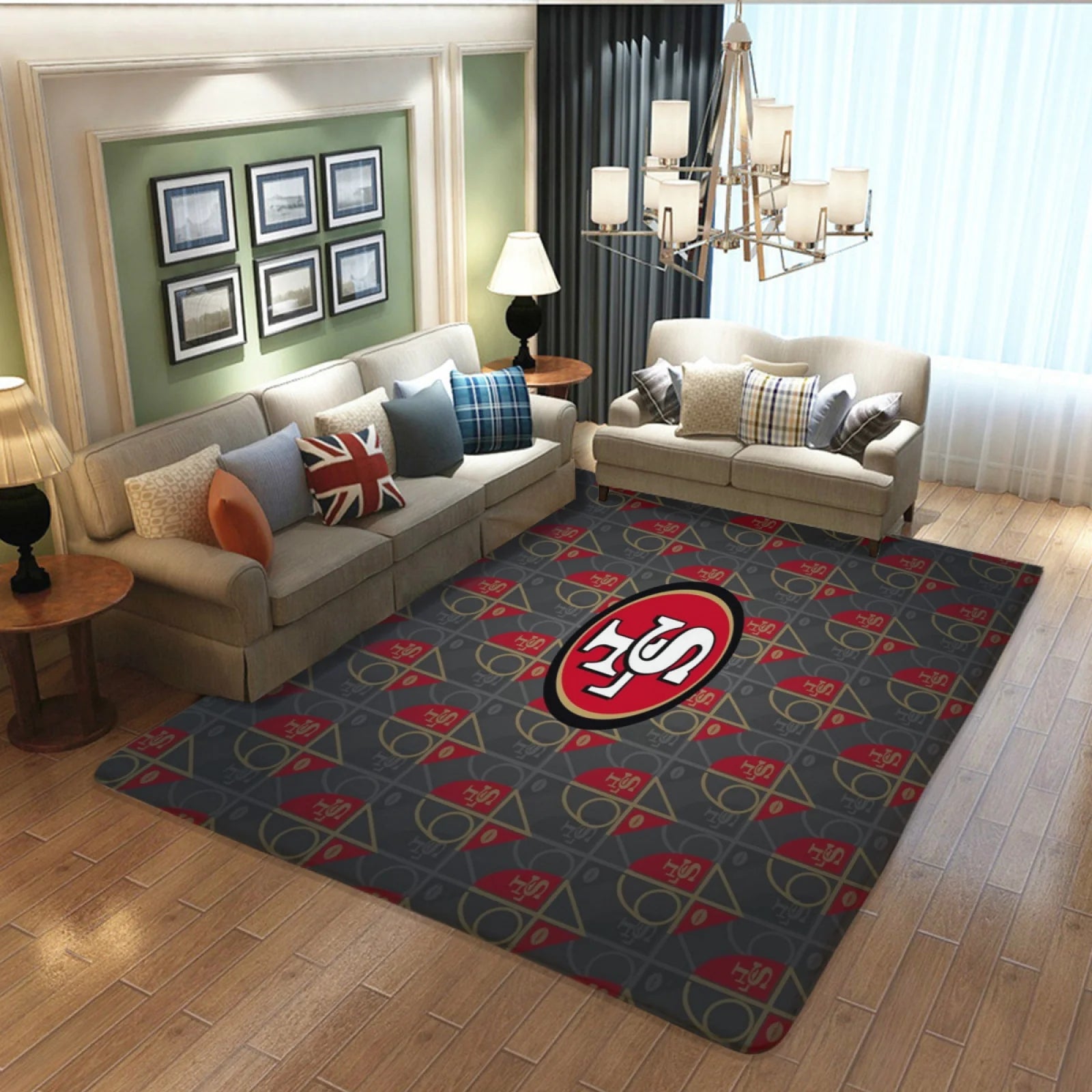 San Francisco 49ers Football Team Carpet Living Room Bedroom Mats Kitchen Bathroom Rugs