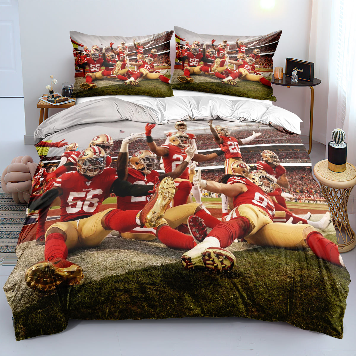 San Francisco 49ers Football League  Duvet Cover Quilt Cover Pillowcase Bedding Set