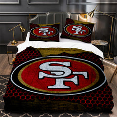 San Francisco 49ers Footbball Duvet Cover Quilt Case Pillowcase Bedding Set Without Filler